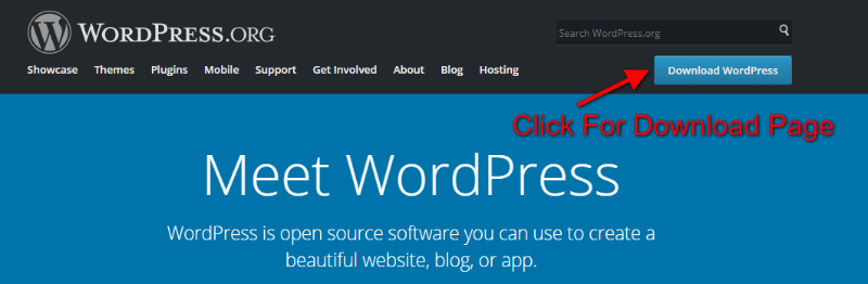 WordPress Official Site - Install WordPress on Your Server/localhost