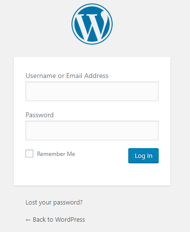 site login form - Install WordPress on Your Server/localhost