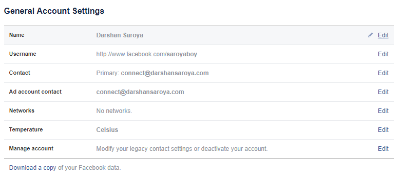 facebook general account settings - Facebook security Guide - Be safe on Facebook