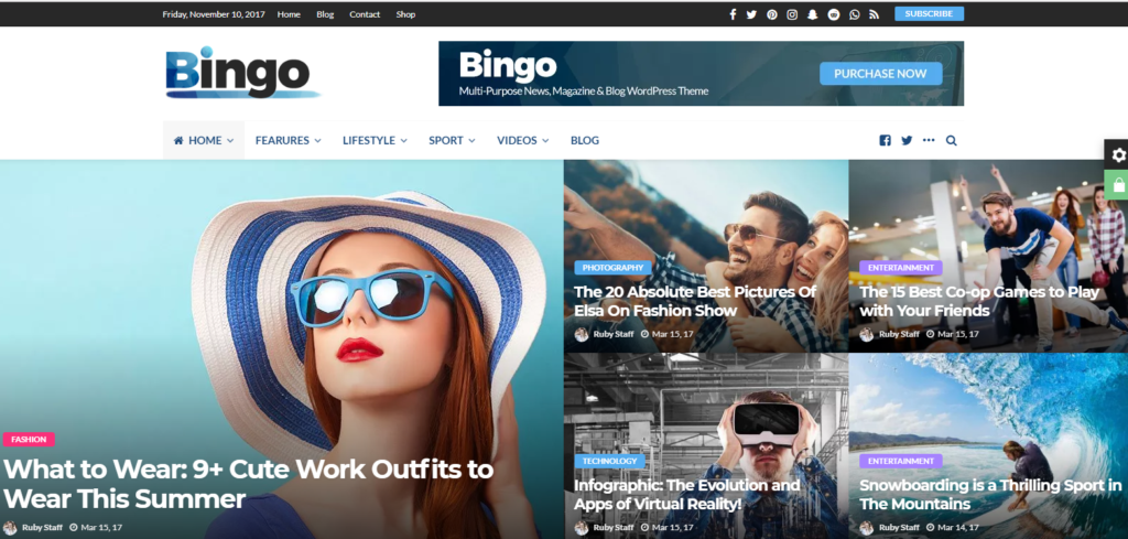 bingo 1024x489 - Best WordPress themes for bloggers