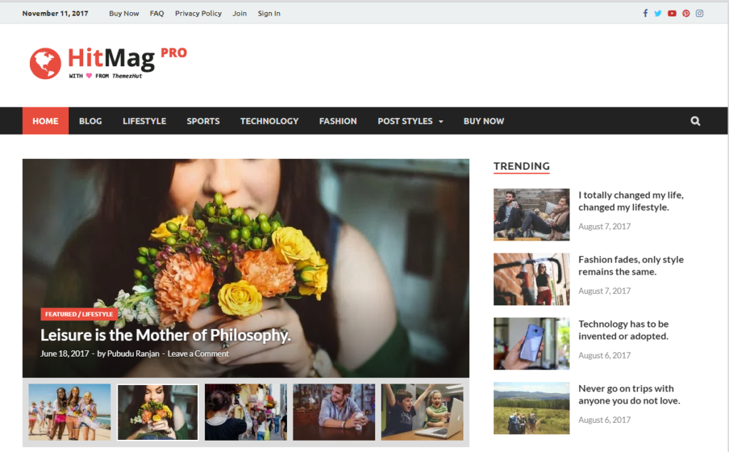 hitmag1 1024x635 - Best WordPress themes for bloggers