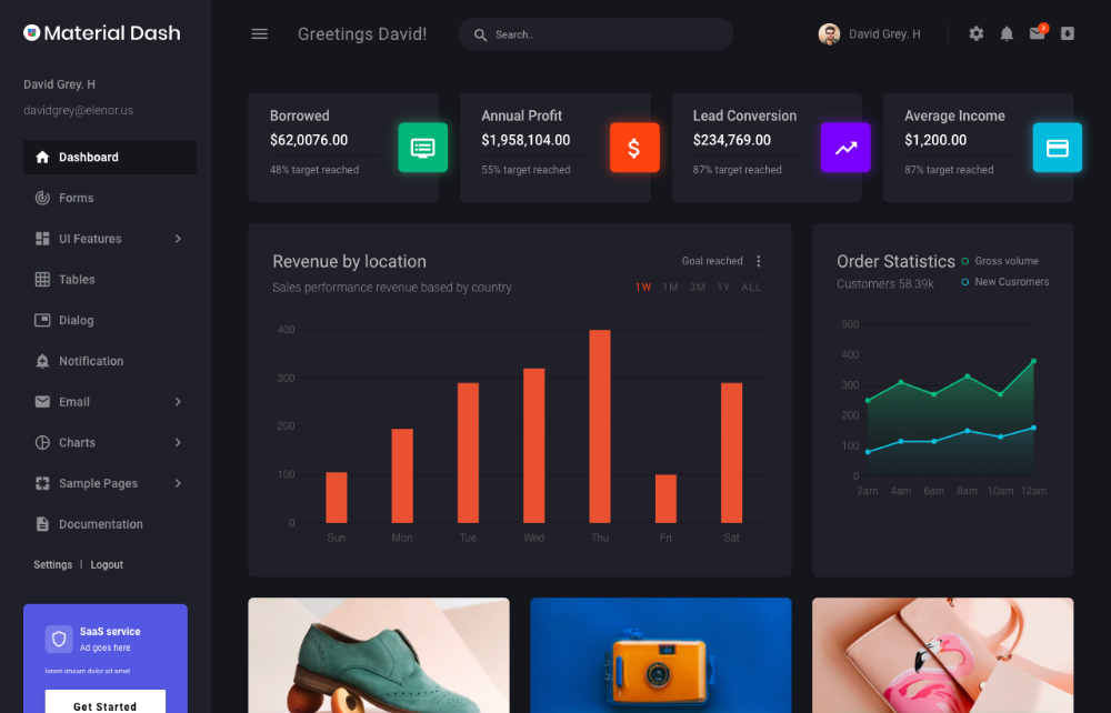 Material Dash Pro - Top 5 Free and Paid Material Designs for Bootstrap