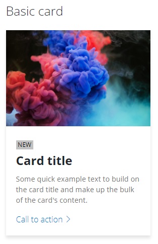 simple card Fluent Design UI - Fluent Design for Bootstrap 4- Inspired by Microsoft design system