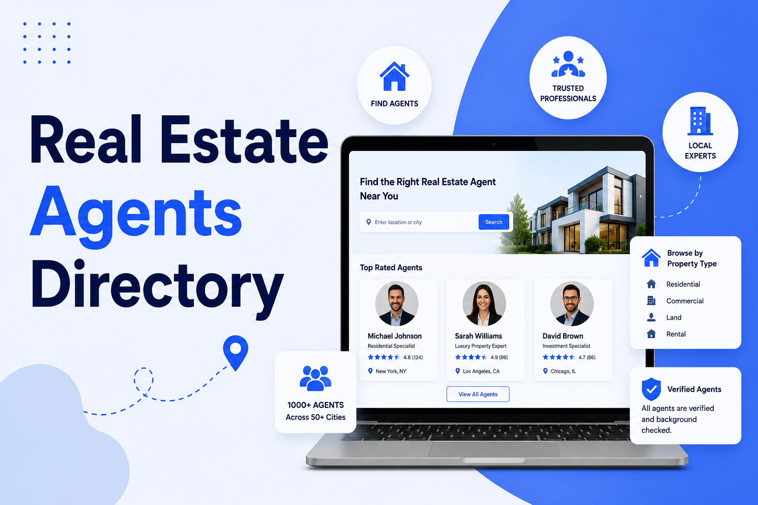 real estate agent directory - Projects | Laravel &amp; WordPress Development Portfolio